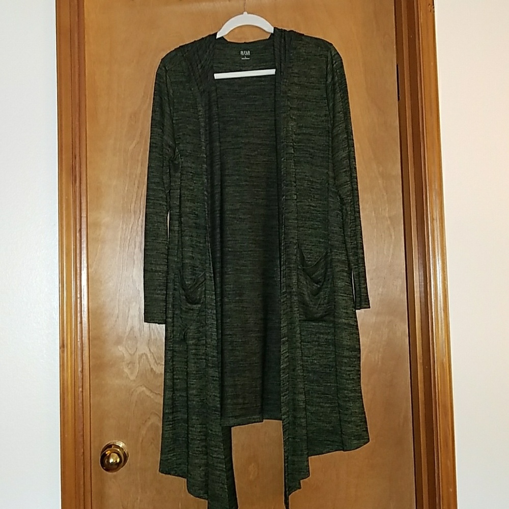 Hooded open-front duster
